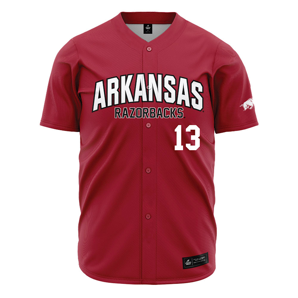 Arkansas - NCAA Baseball : Steele Eaves - Cardinal Jersey-0
