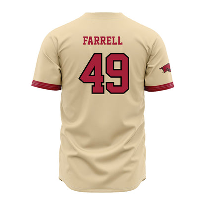 Arkansas - NCAA Baseball : Jackson Farrell - Off White Jersey