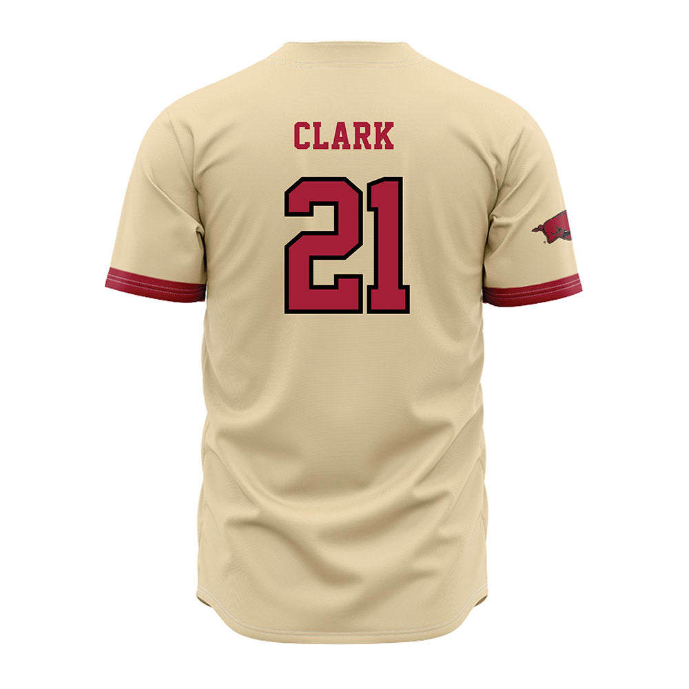 Arkansas - NCAA Baseball : Brenton Clark - Off White Jersey