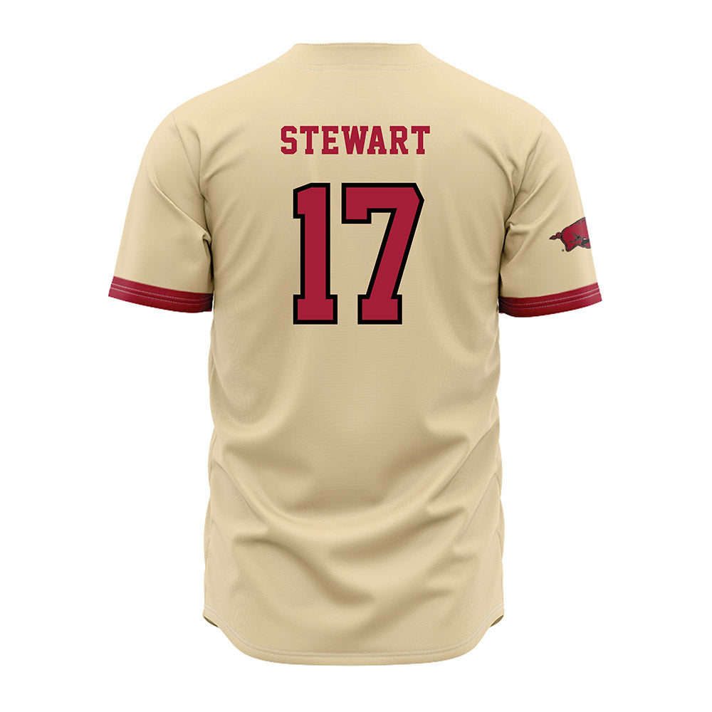 Arkansas - NCAA Baseball : Zack Stewart - Off White Jersey-1