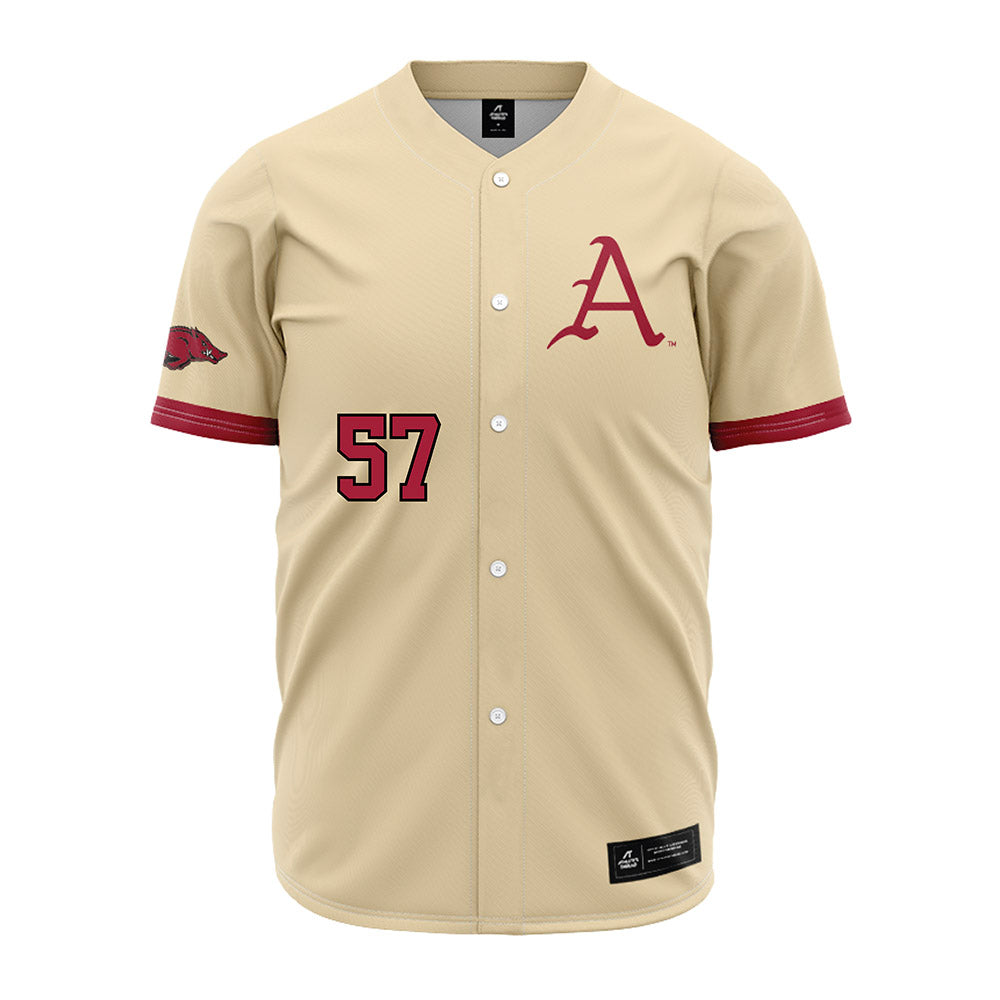 Arkansas - NCAA Baseball : Ross Felder - Off White Jersey-0
