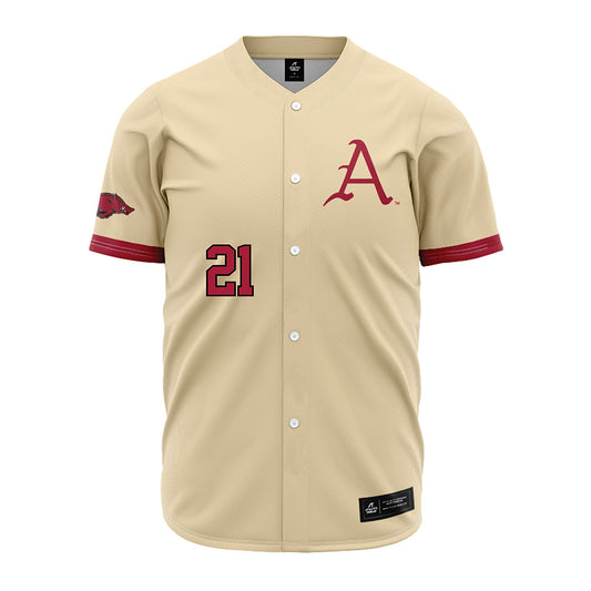 Arkansas - NCAA Baseball : Brenton Clark - Off White Jersey