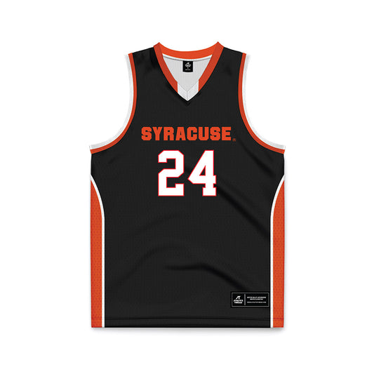 Syracuse - NCAA Men's Basketball : Noah Lobdell - Black Basketball Jersey