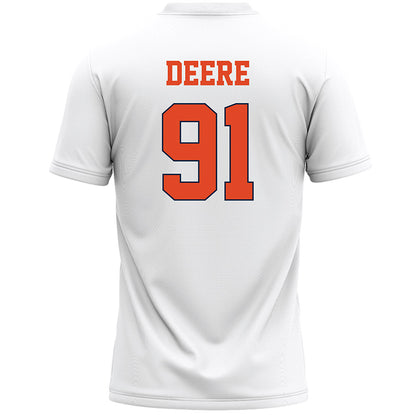 Syracuse - NCAA Men's Lacrosse : Trey Deere - White Lacrosse Jersey -1