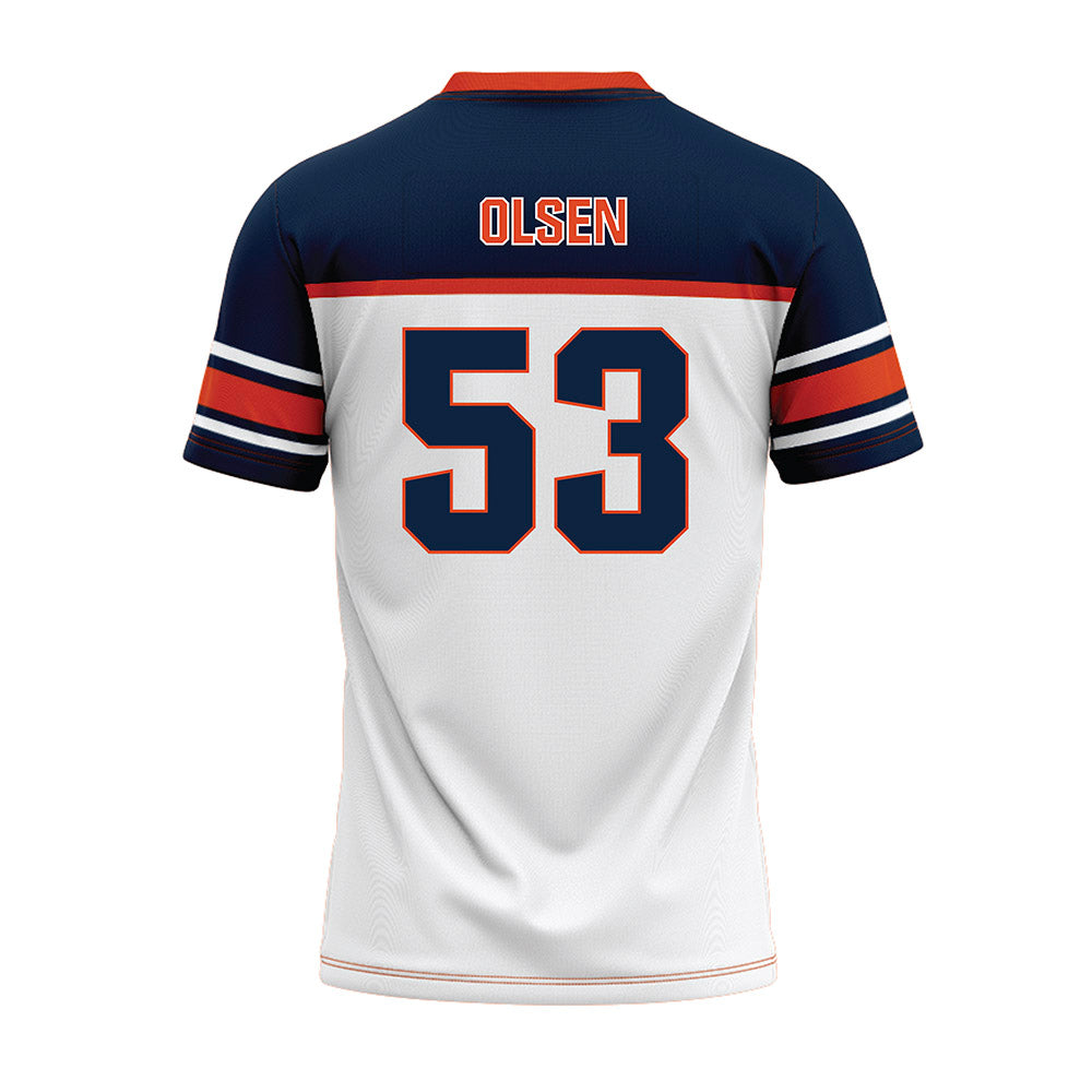 Syracuse - NCAA Football : Donald (Ted) Olsen - White Football Jersey-1