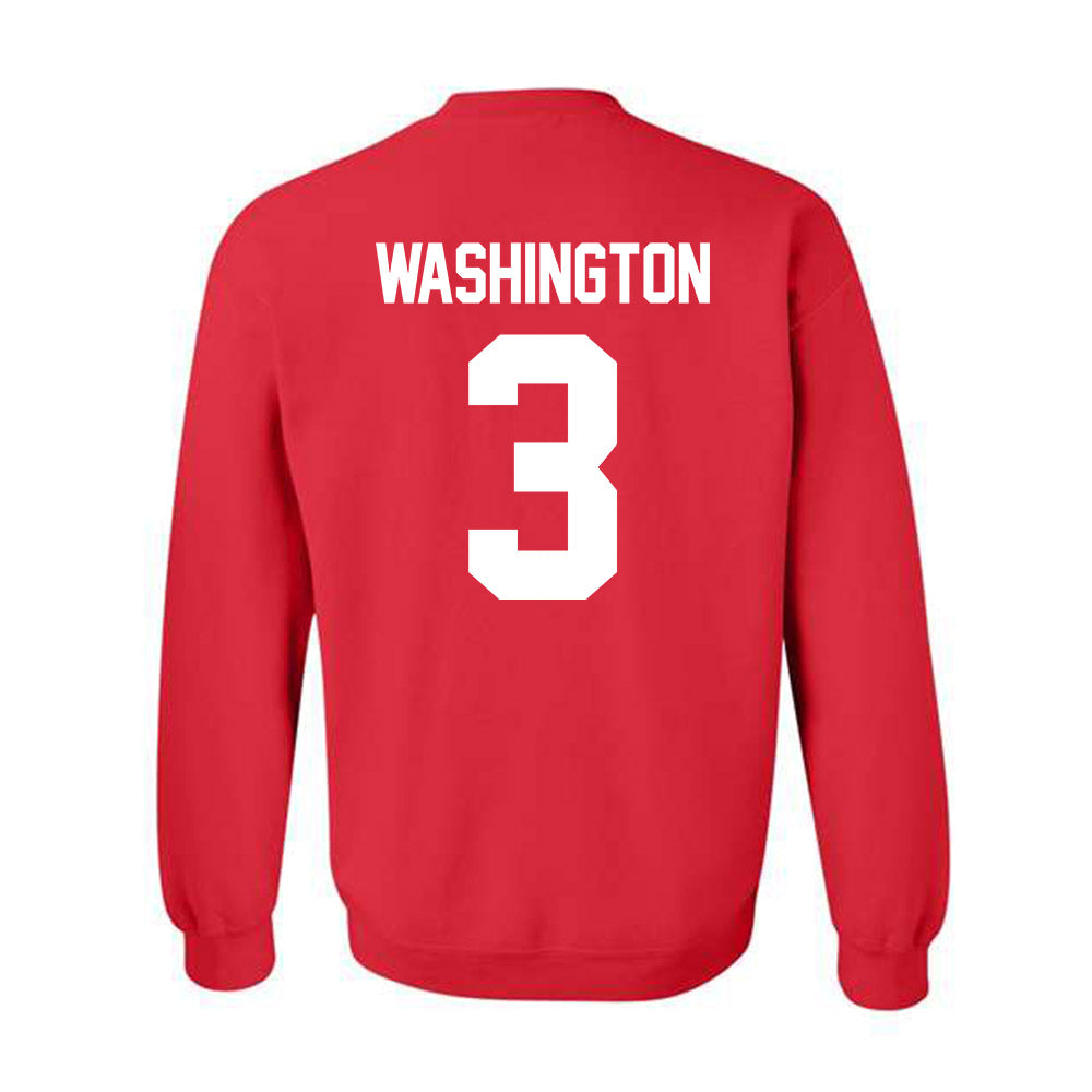 New Mexico - NCAA Men's Basketball : Tru Washington - Classic Shersey Crewneck Sweatshirt-1