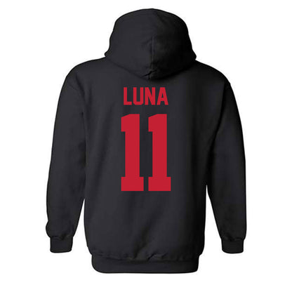 New Mexico - NCAA Men's Golf : Valentin Luna - Classic Shersey Hooded Sweatshirt-1