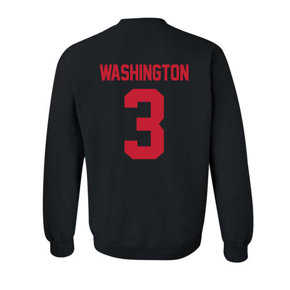 New Mexico - NCAA Men's Basketball : Tru Washington - Classic Shersey Crewneck Sweatshirt-1