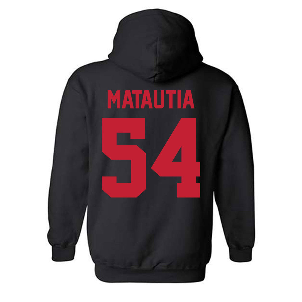 New Mexico - NCAA Football : Jojo Matautia - Classic Shersey Hooded Sweatshirt-1