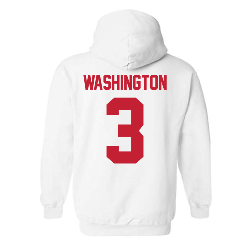 New Mexico - NCAA Men's Basketball : Tru Washington - Classic Shersey Hooded Sweatshirt-1