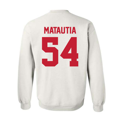 New Mexico - NCAA Football : Jojo Matautia - Classic Shersey Crewneck Sweatshirt-1