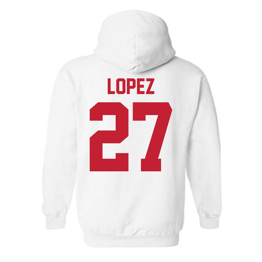 New Mexico - NCAA Baseball : David Lopez - Classic Shersey Hooded Sweatshirt-1