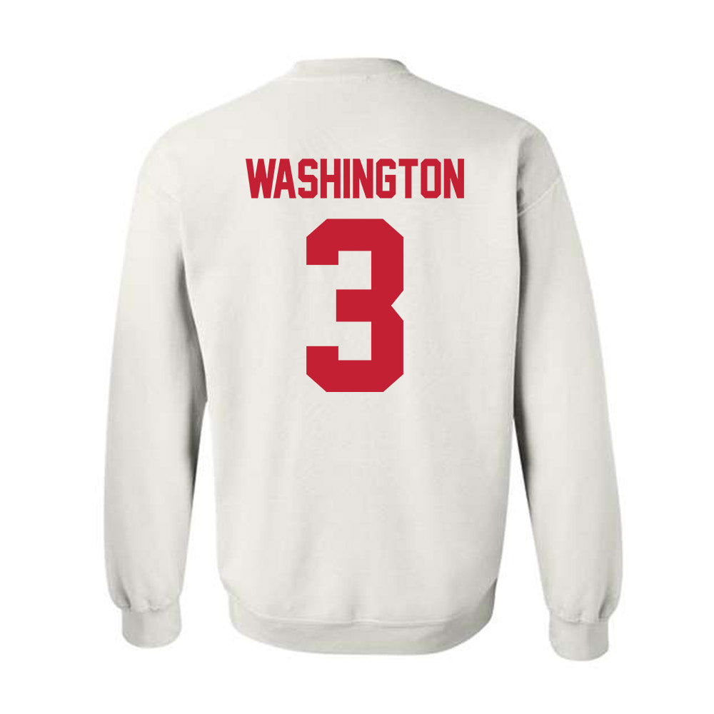 New Mexico - NCAA Men's Basketball : Tru Washington - Classic Shersey Crewneck Sweatshirt-1