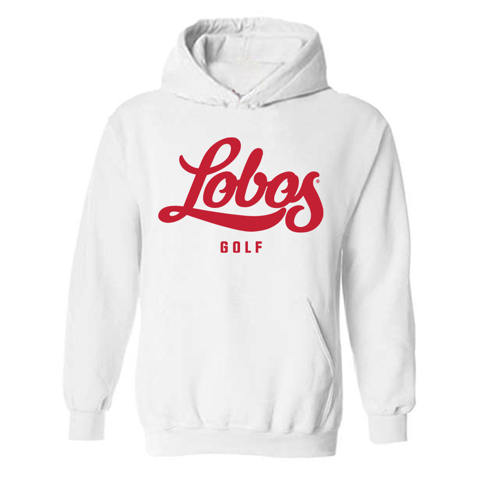 New Mexico - NCAA Men's Golf : Luis Buech - Classic Shersey Hooded Sweatshirt-0