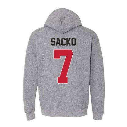 New Mexico - NCAA Men's Basketball : Ibrahima Sacko - Classic Shersey Hooded Sweatshirt-1