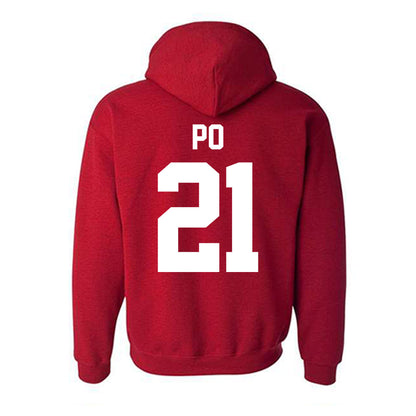 New Mexico - NCAA Women's Basketball : Reza Po - Classic Fashion Shersey Hooded Sweatshirt-1