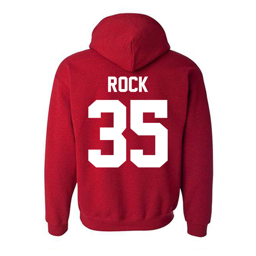 New Mexico - NCAA Men's Basketball : JT Rock - Classic Fashion Shersey Hooded Sweatshirt-1