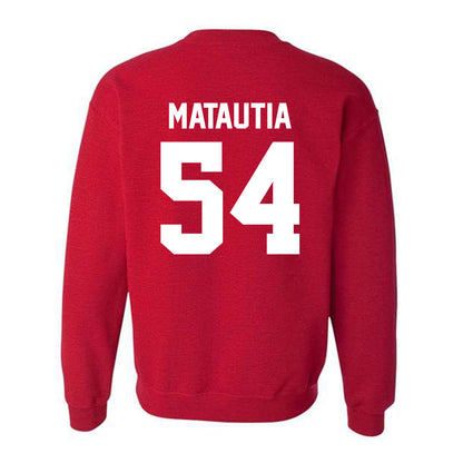 New Mexico - NCAA Football : Jojo Matautia - Classic Fashion Shersey Crewneck Sweatshirt-1