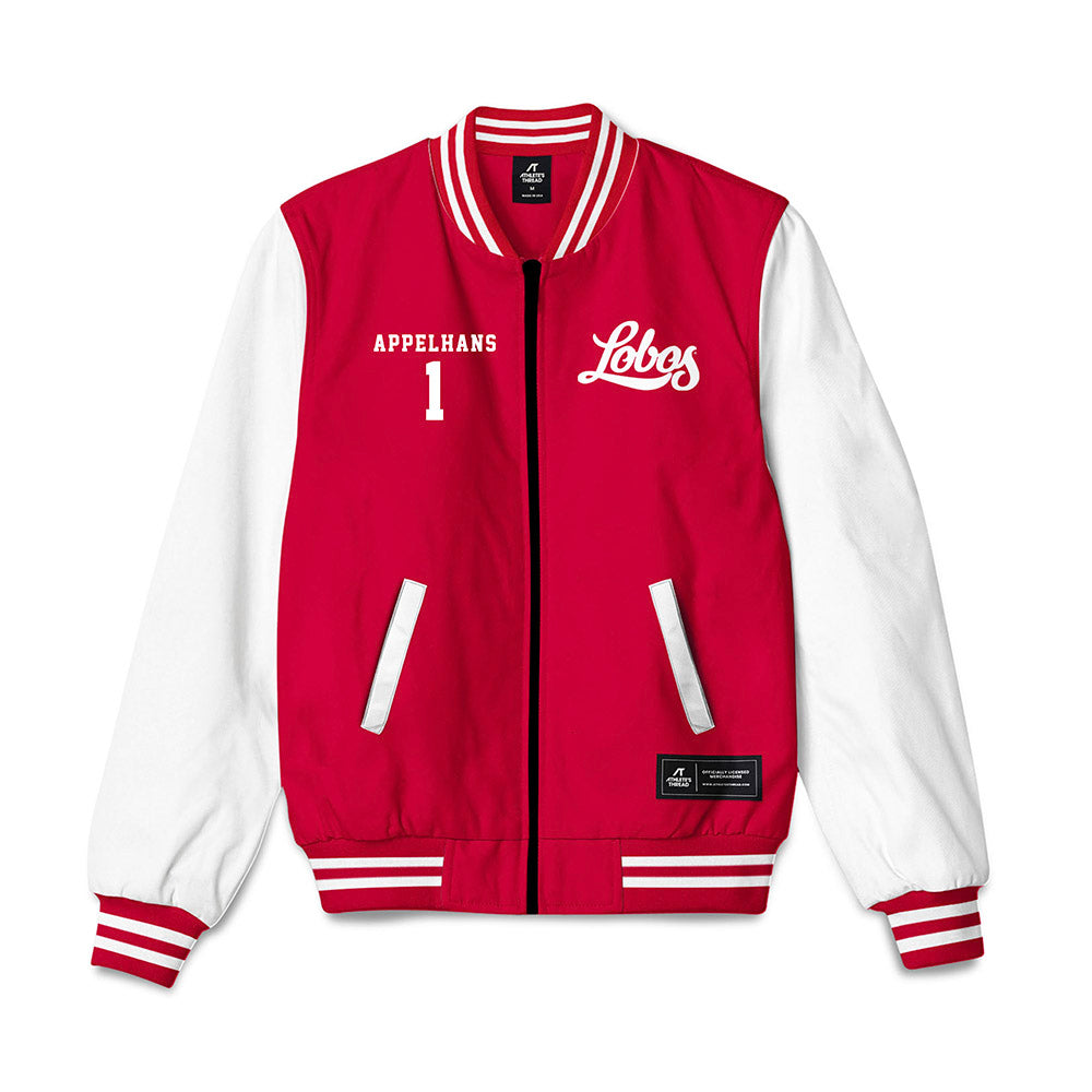 New Mexico - NCAA Men's Basketball : Braden Appelhans - Bomber Jacket-0