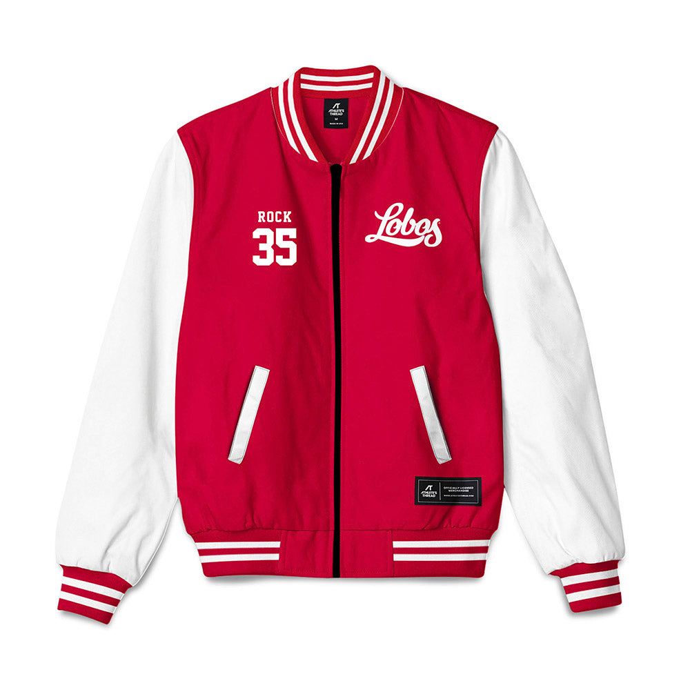 New Mexico - NCAA Men's Basketball : JT Rock - Bomber Jacket-0