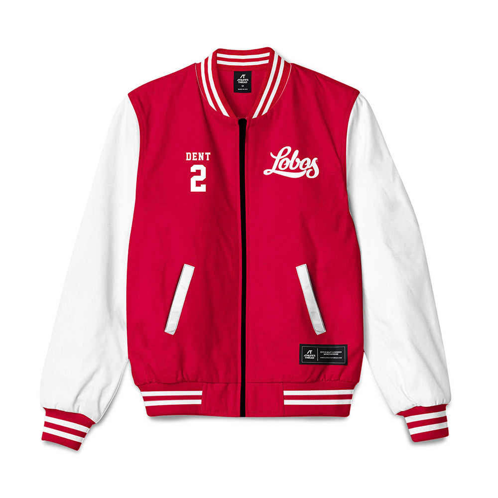 New Mexico - NCAA Men's Basketball : Donovan Dent - Bomber Jacket-0