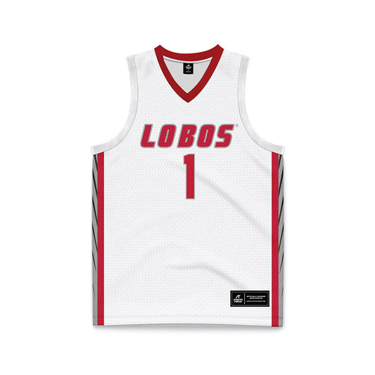 New Mexico - NCAA Men's Basketball : Braden Appelhans - White Basketball Jersey-0