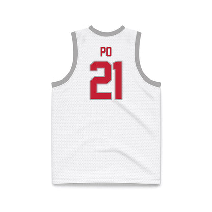 New Mexico - NCAA Women's Basketball : Reza Po - White Basketball Jersey-1