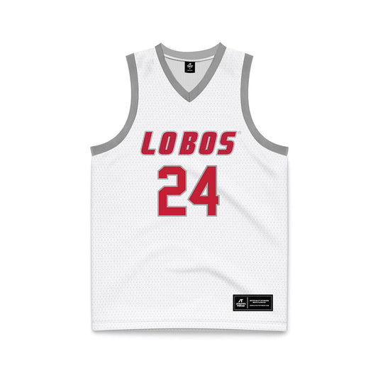 New Mexico - NCAA Women's Basketball : Jessie Joaquim - White Basketball Jersey-0