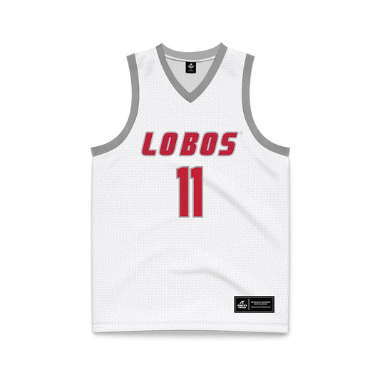 New Mexico - NCAA Women's Basketball : Nayli Padilla Chinea - White Basketball Jersey-0