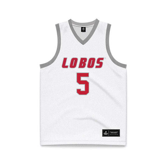 New Mexico - NCAA Women's Basketball : Kaia Foster - White Basketball Jersey-0