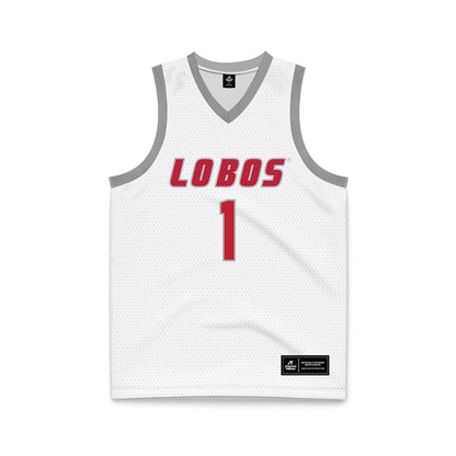 New Mexico - NCAA Women's Basketball : Lydie Mwamba - White Basketball Jersey-0