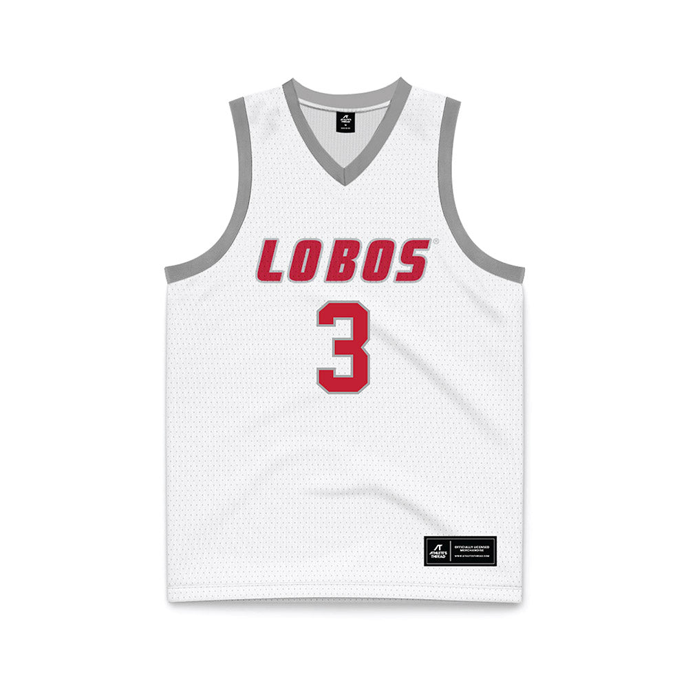 New Mexico - NCAA Women's Basketball : Destinee Hooks - White Basketball Jersey-0