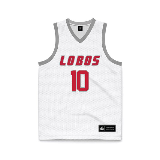 New Mexico - NCAA Women's Basketball : Cacia Antonio - White Basketball Jersey-0