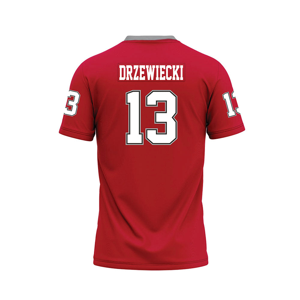 New Mexico - NCAA Football : Luke Drzewiecki - Red Premium Football Jersey-1