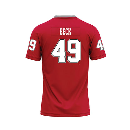 New Mexico - NCAA Football : Caden Beck - Red Premium Football Jersey-1