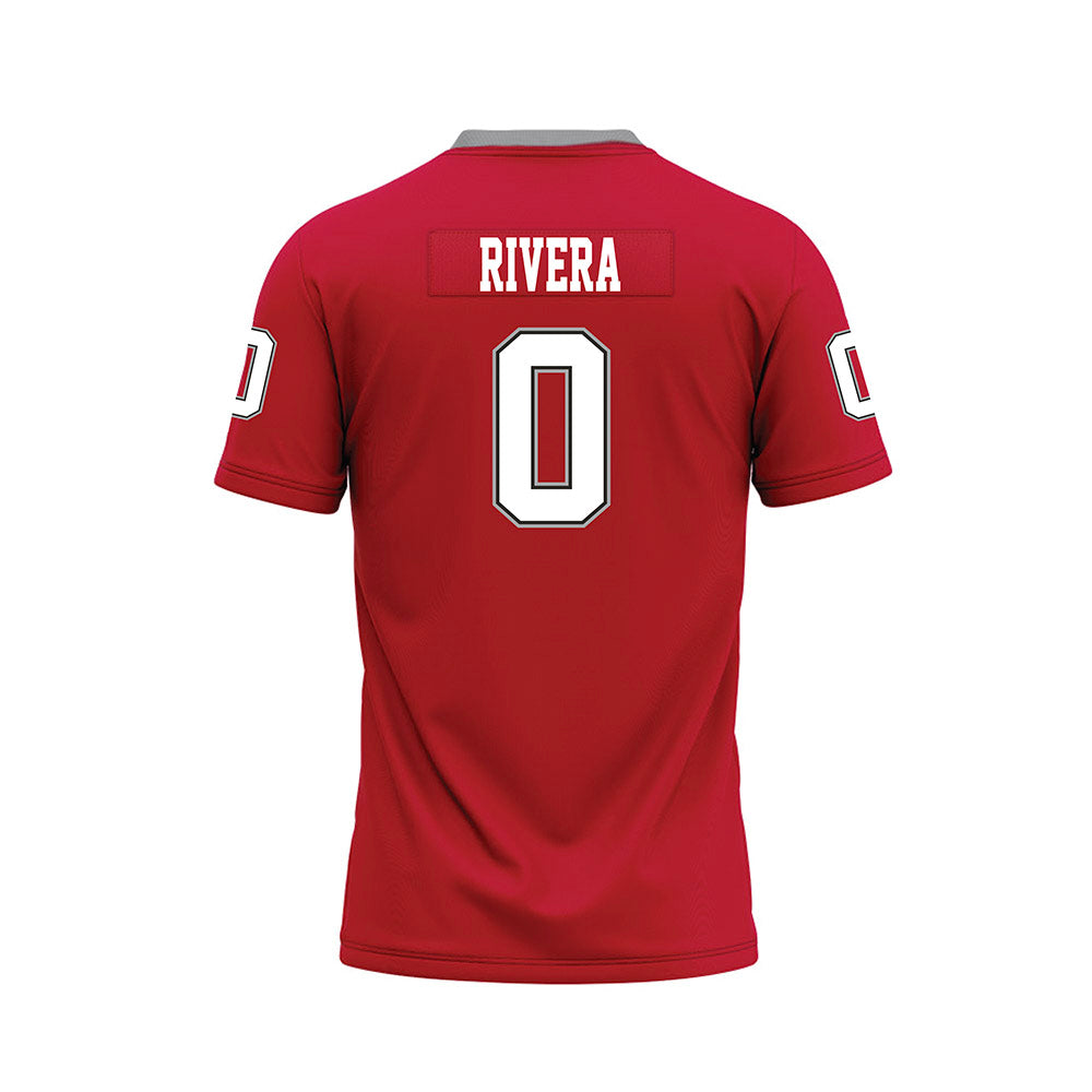 New Mexico - NCAA Football : Nicolas Rivera - Red Premium Football Jersey-1