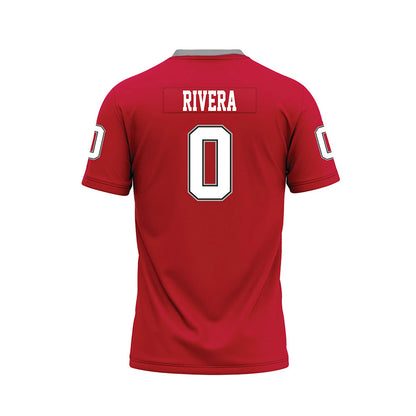 New Mexico - NCAA Football : Nicolas Rivera - Red Premium Football Jersey-1