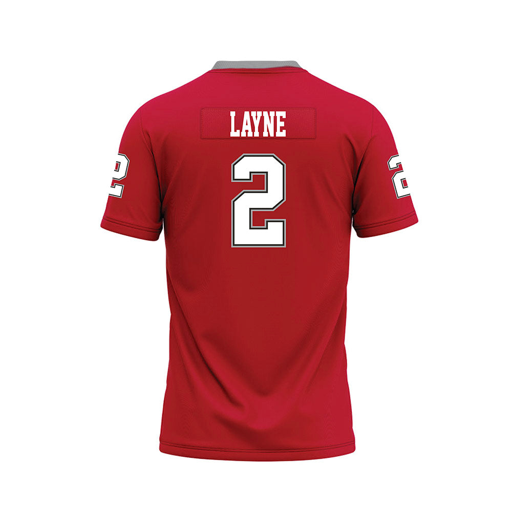 New Mexico - NCAA Football : Jack Layne - Red Premium Football Jersey-1