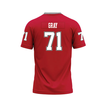 New Mexico - NCAA Football : Travis Gray - Red Premium Football Jersey-1