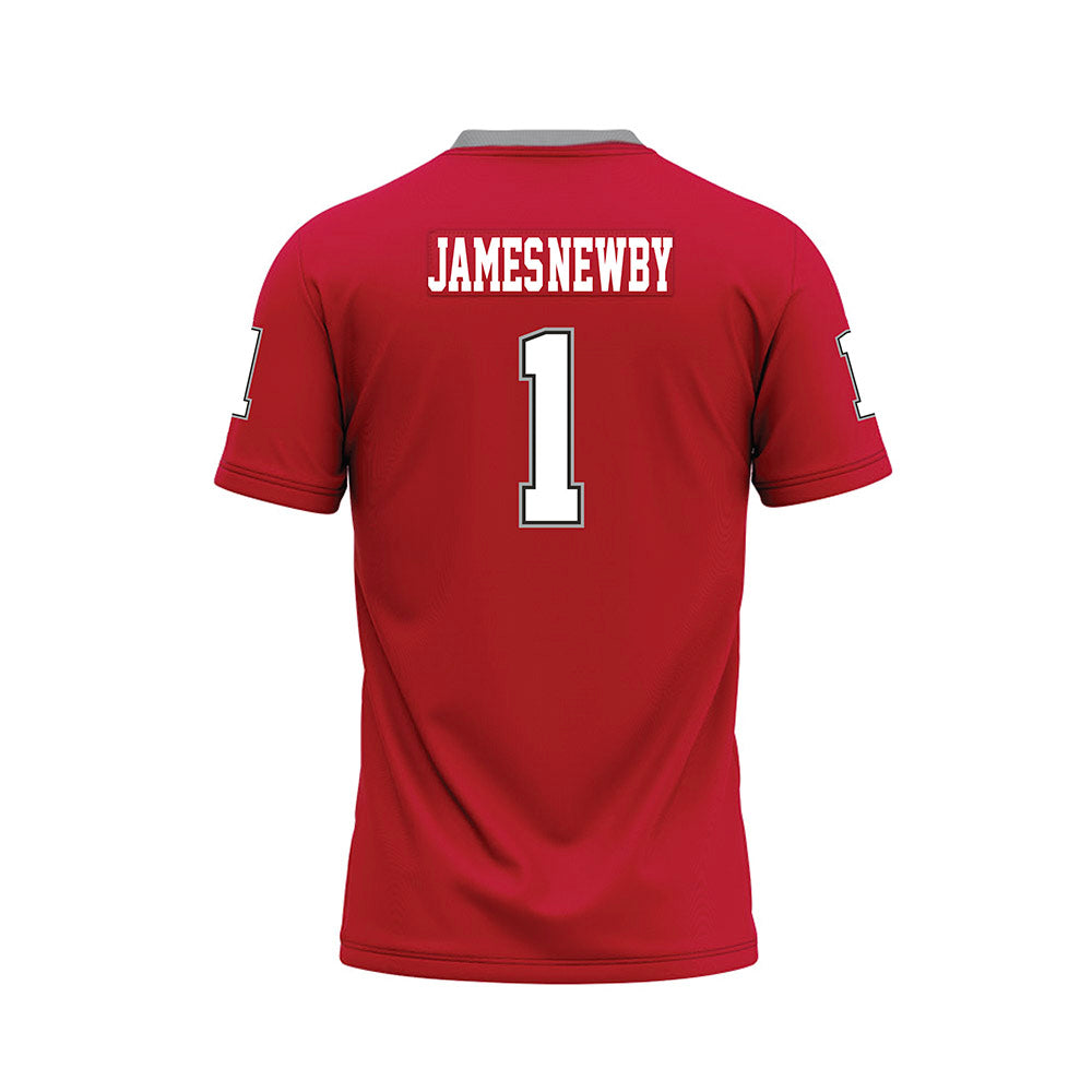 New Mexico - NCAA Football : Keyshawn James-Newby - Red Premium Football Jersey-1
