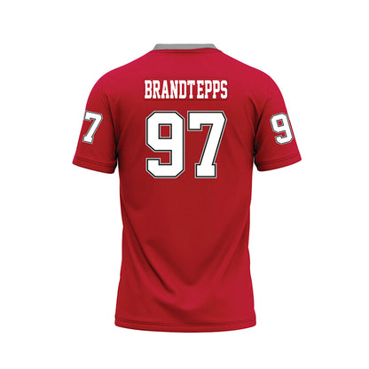 New Mexico - NCAA Football : Devin Brandt-Epps - Red Premium Football Jersey-1