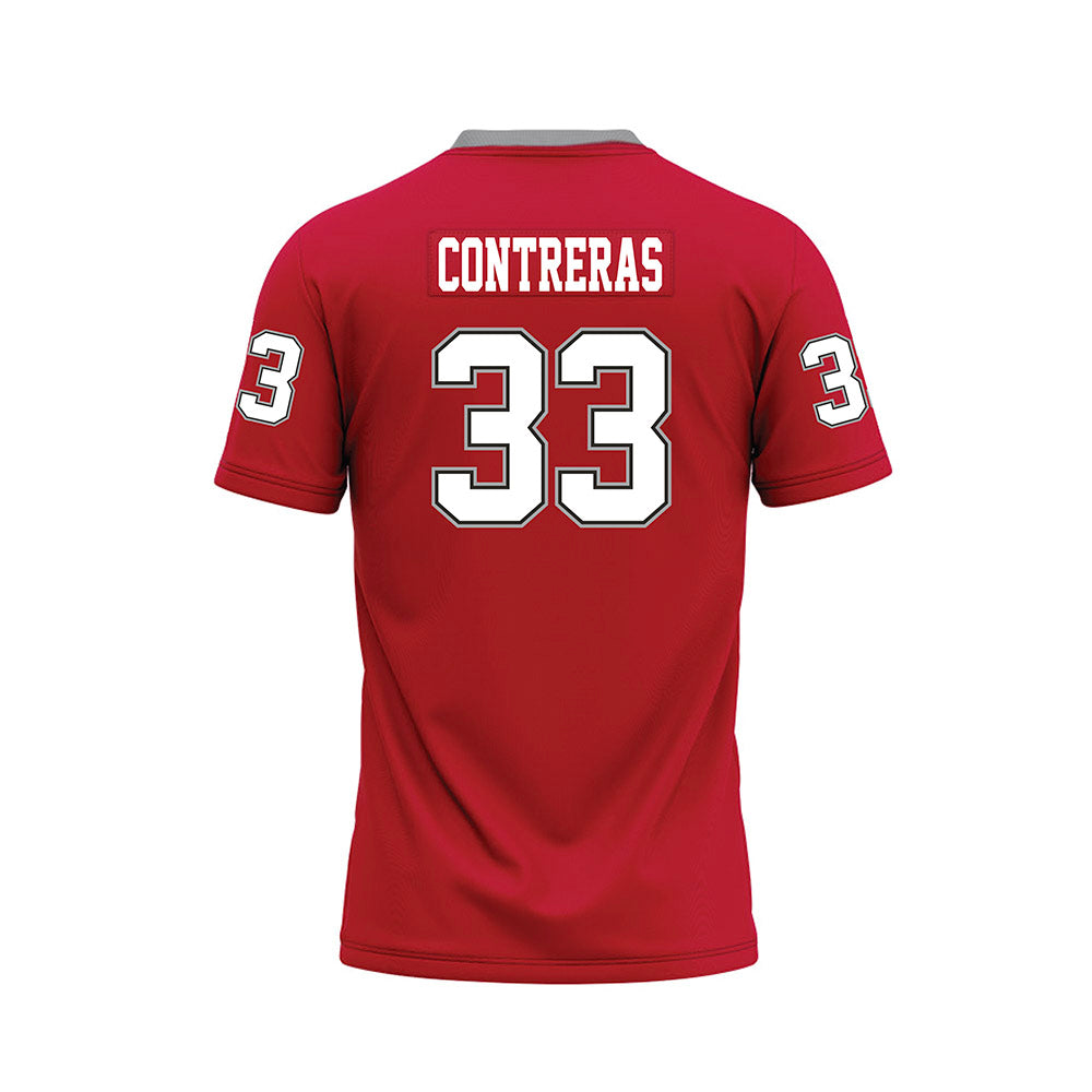New Mexico - NCAA Football : Mateo Contreras - Red Premium Football Jersey-1