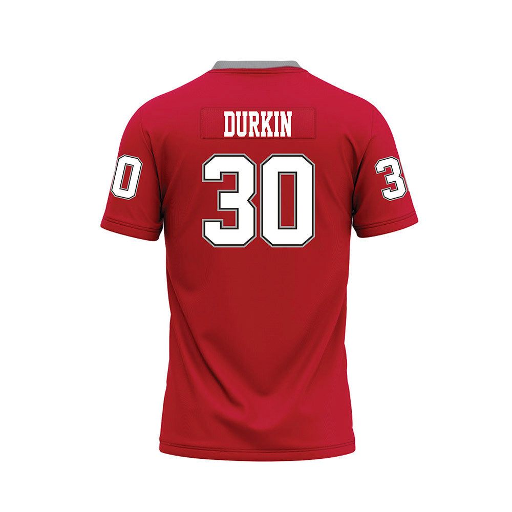 New Mexico - NCAA Football : Brendan Durkin - Red Premium Football Jersey-1