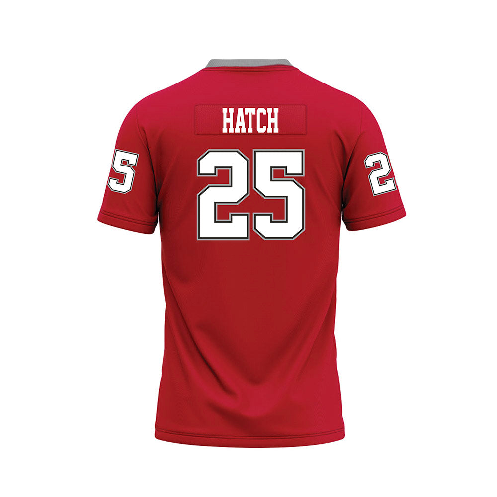 New Mexico - NCAA Football : Hyrum Hatch - Red Premium Football Jersey-1