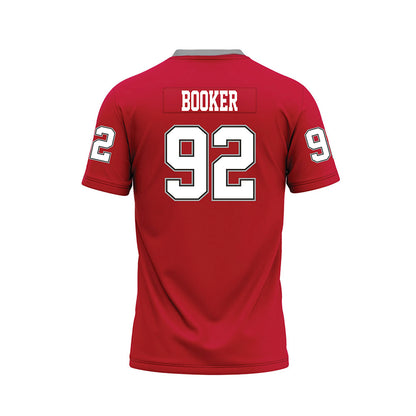 New Mexico - NCAA Football : Brian Booker - Red Premium Football Jersey-1