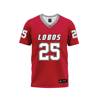 New Mexico - NCAA Football : Hyrum Hatch - Red Premium Football Jersey-0