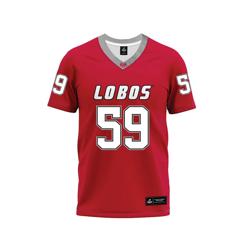 New Mexico - NCAA Football : Kaden Robnett - Red Premium Football Jersey-0