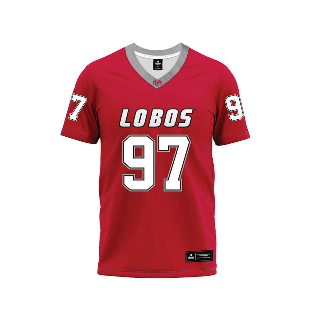 New Mexico - NCAA Football : Cody Thumlert - Red Premium Football Jersey-0