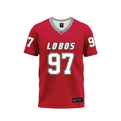 New Mexico - NCAA Football : Cody Thumlert - Red Premium Football Jersey-0