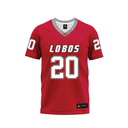 New Mexico - NCAA Football : Dereck Moore - Red Premium Football Jersey-0